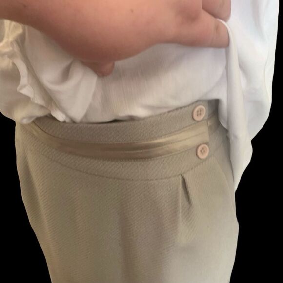 Body by Victoria Chic Wool Skirt with Ribbon & Button Trim - Picture 5 of 6